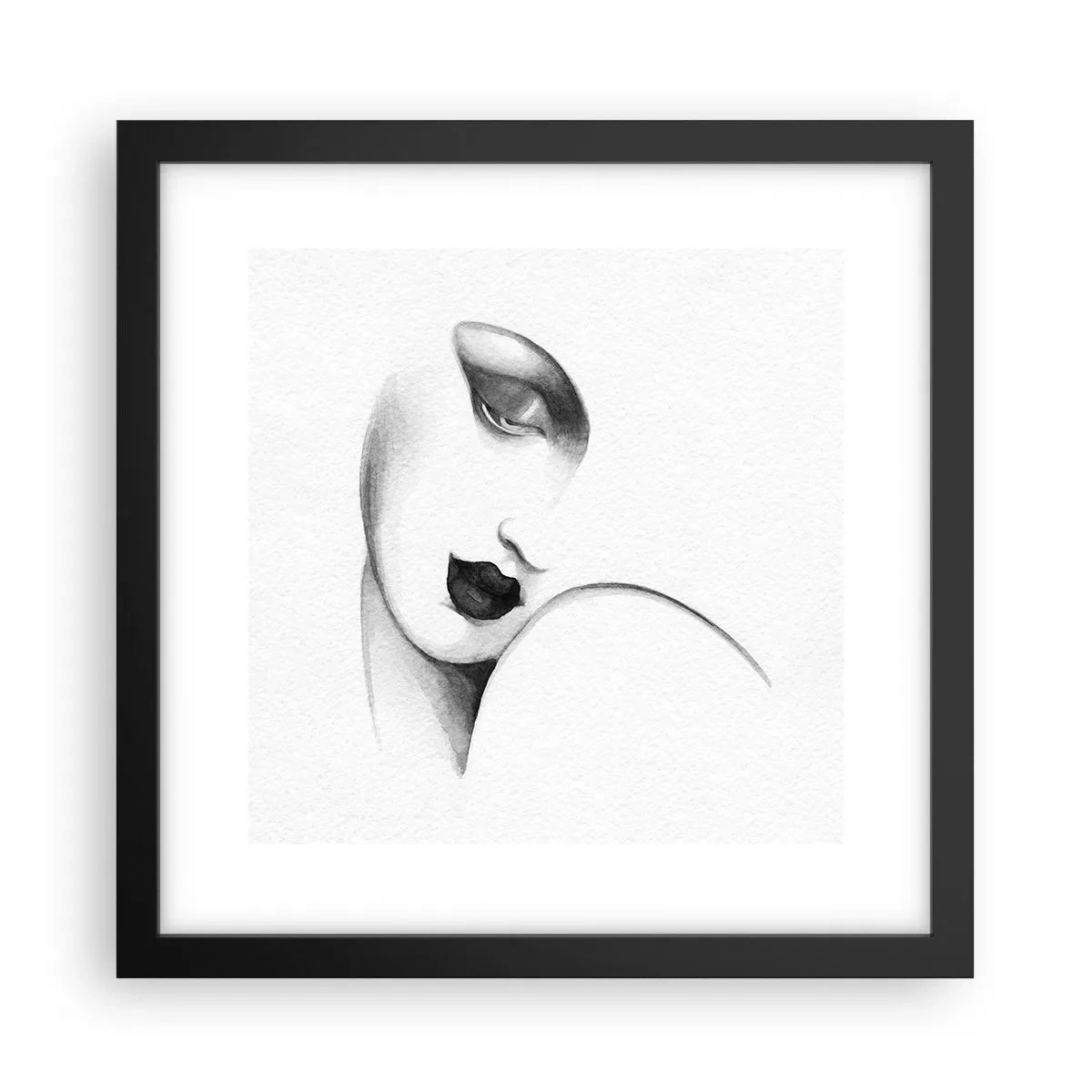 Poster în ramă neagră - În stilul Lempickei - 30x30 cm