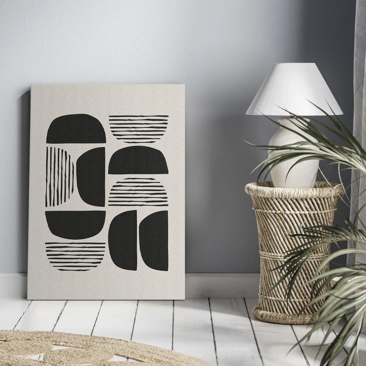 Tablou pe pânză - Jumătăți necomplete - 45x80 cm