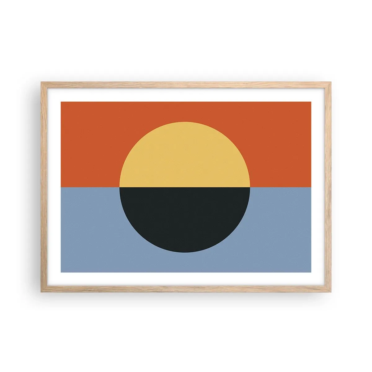 Poster în ramă de stejar deschis - O compoziție de căldură și răcoare - 70x50 cm
