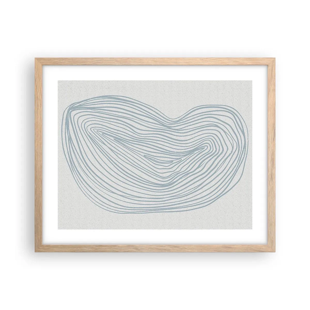 Poster în ramă de stejar deschis - Zâmbet de picături - 50x40 cm