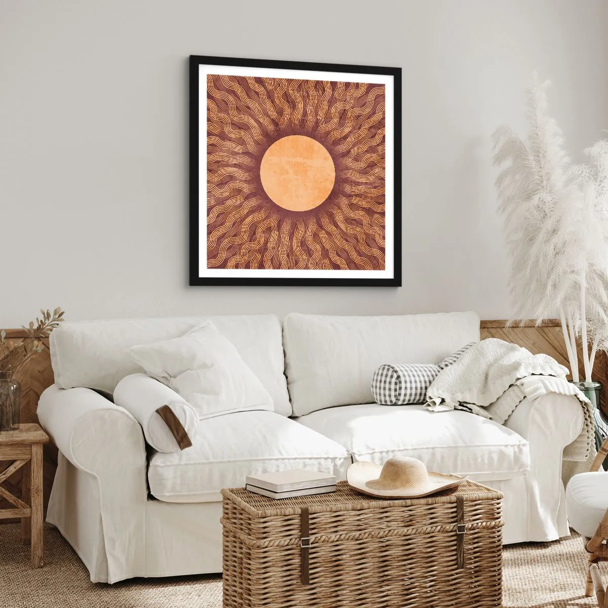 Poster în ramă neagră - Icoana soarelui - 30x30 cm
