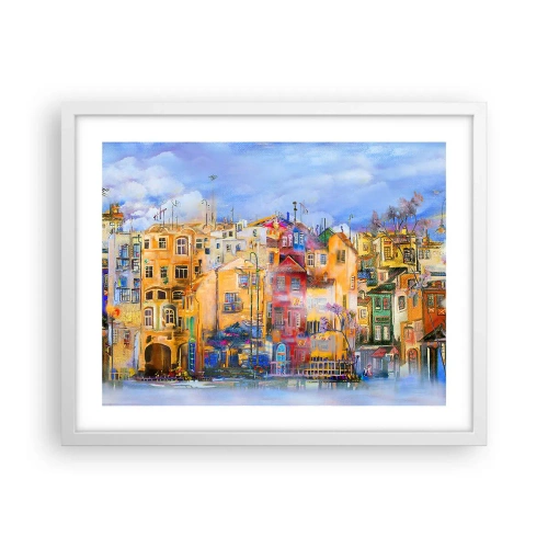 Poster în ramă albă - Suntem împreună - 50x40 cm