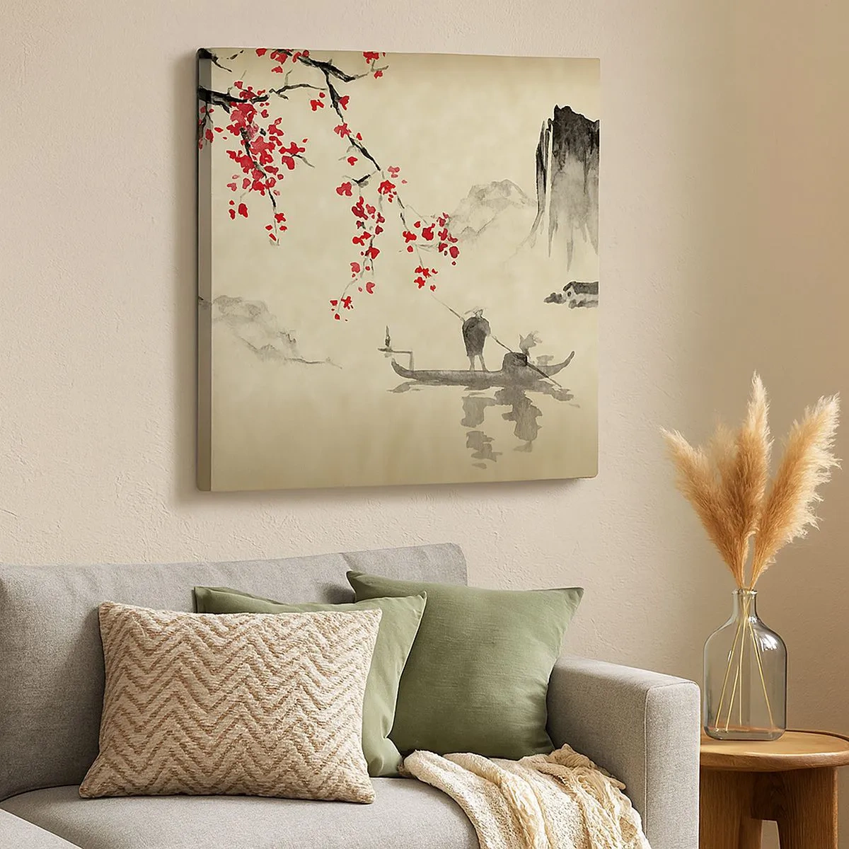 Tablou pe pânză - În țara florilor de cireș - 30x30 cm