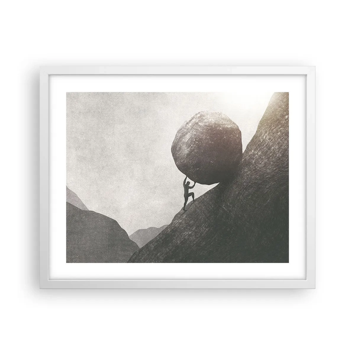 Poster în ramă albă - Cred, în ciuda așteptărilor - 50x40 cm