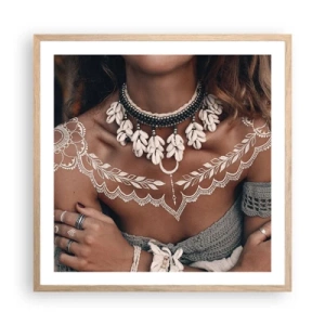 Poster în ramă de stejar deschis - Talismanele, ritualurile feminității - 60x60 cm