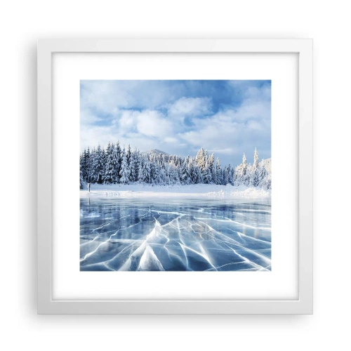 Poster în ramă albă - O priveliște orbitoare și cristalină - 30x30 cm