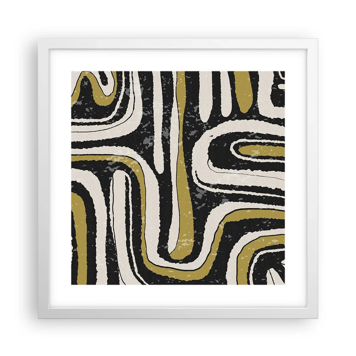 Poster în ramă albă - Compoziție: pasaje și alei - 40x40 cm