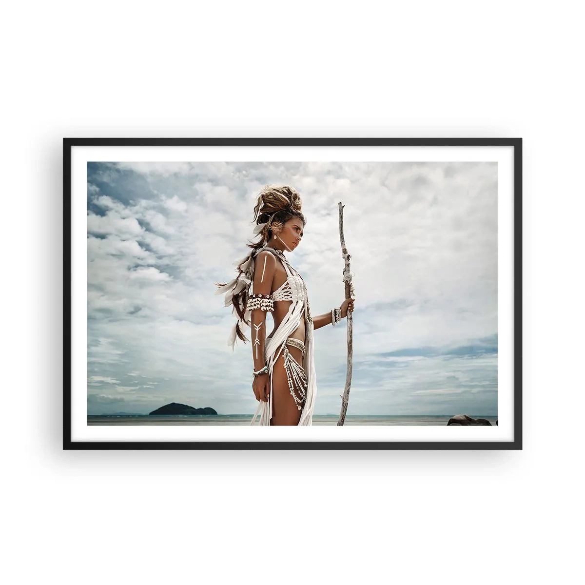 Poster în ramă neagră - Regina tropicelor - 91x61 cm