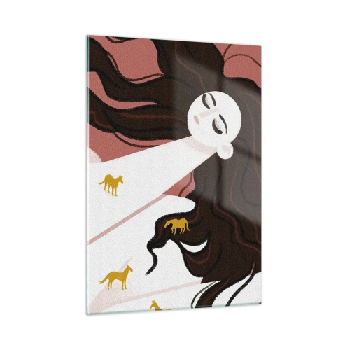 Tablou pe sticlă - Visul despre calul de aur - 50x70 cm
