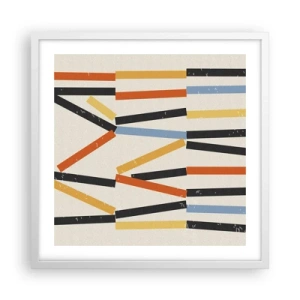 Poster în ramă albă - Compoziție la nivel - 50x50 cm