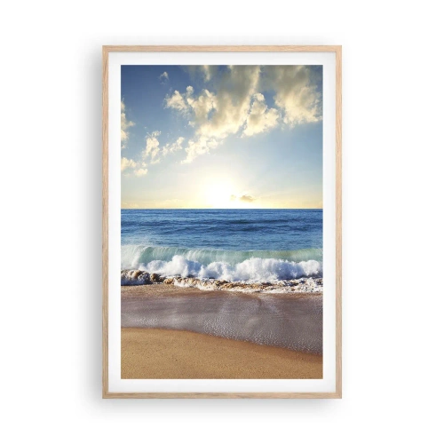 Poster în ramă de stejar deschis - Mișcare și liniște în același timp - 61x91 cm