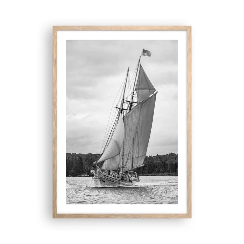 Poster în ramă de stejar deschis - Frații vântului - 50x70 cm