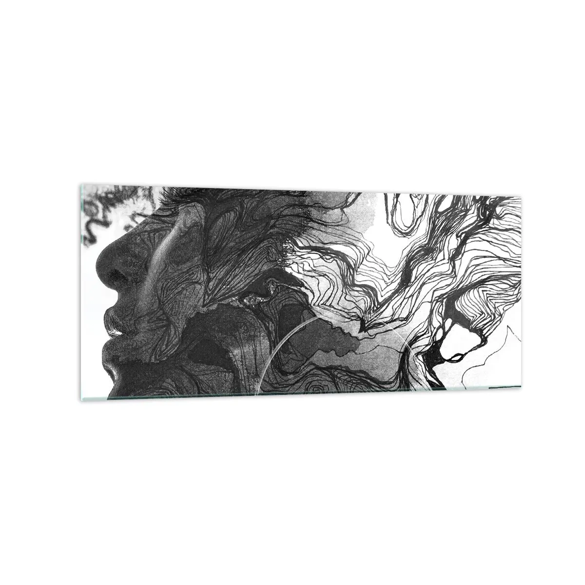 Tablou pe sticlă - Încurcată în vise - 120x50 cm