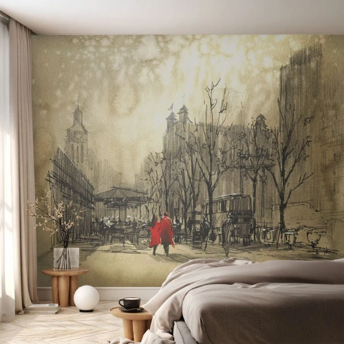 Tapet Standard Eco - O întâlnire în ceața londoneză - Oraș, Londra, Arhitectură - 350x256 cm