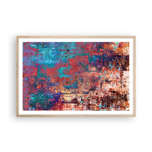 Poster în ramă de stejar deschis - Memorie și uitare - 91x61 cm