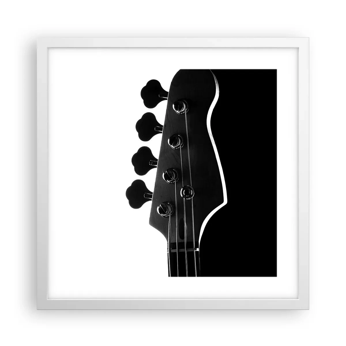 Poster în ramă albă - Tăcere de rock - 40x40 cm