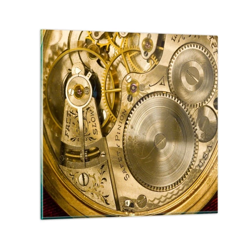 Tablou pe sticlă - Fii în pas cu vremurile - 70x70 cm