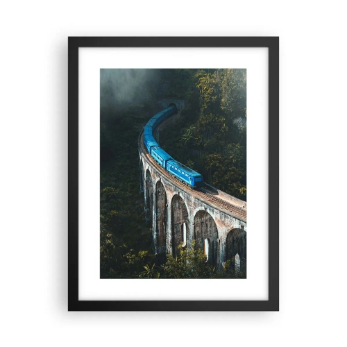 Poster în ramă neagră - Cu trenul spre natură - 30x40 cm