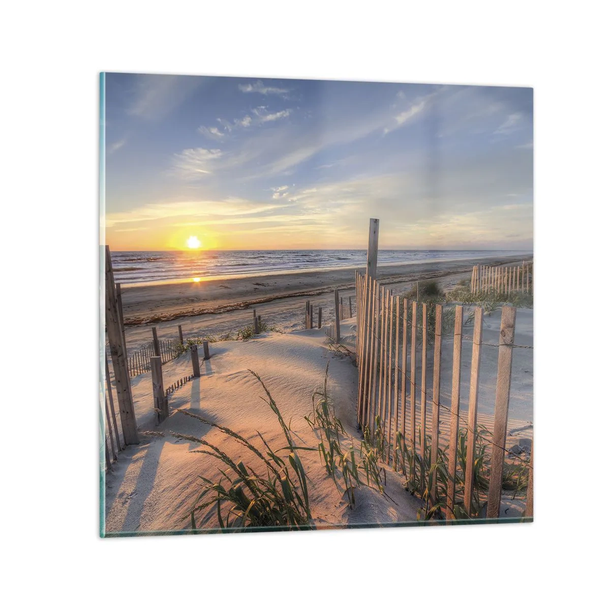 Tablou pe sticlă - Strălucirea și umbra vântului - 70x70 cm