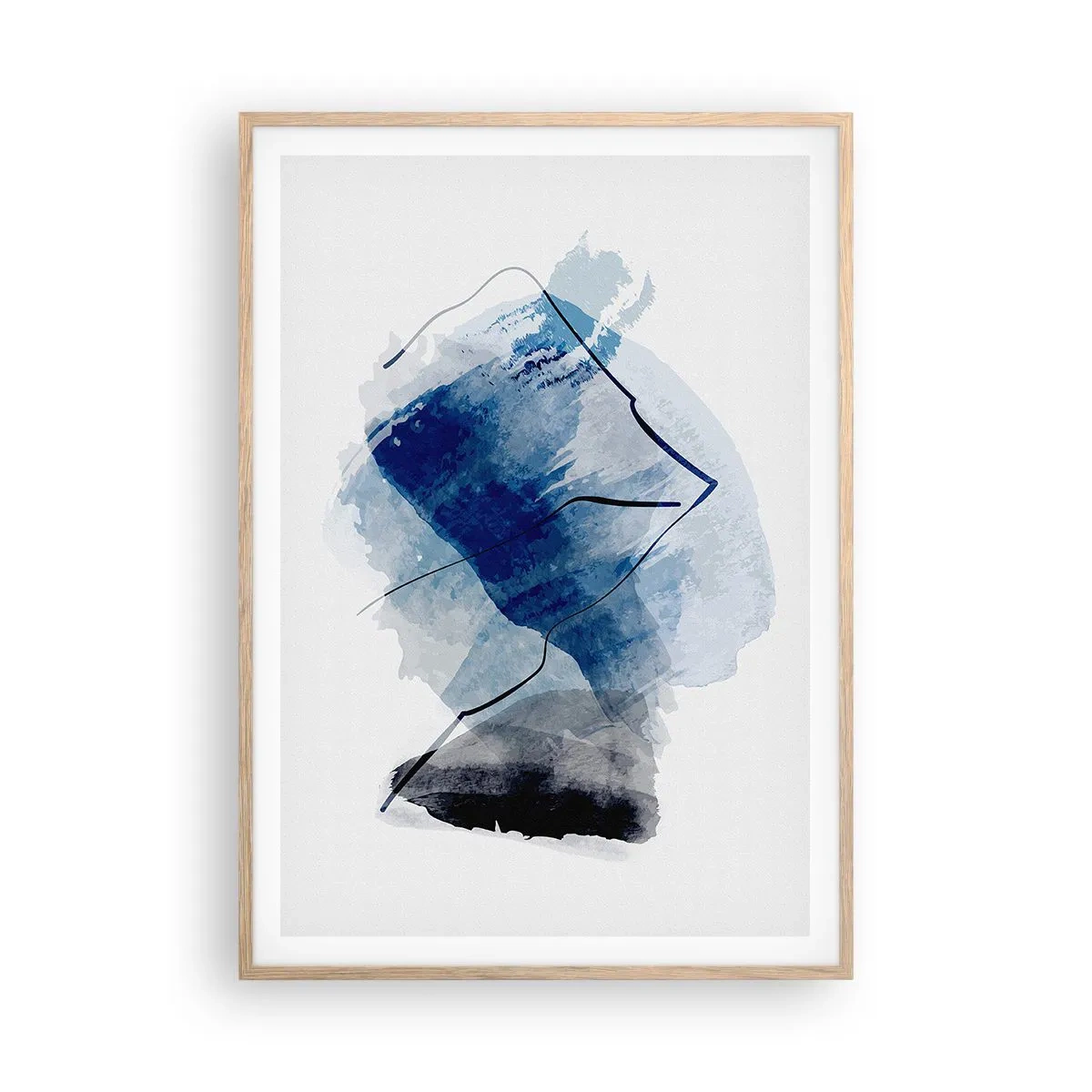 Poster în ramă de stejar deschis - Iceberg - 70x100 cm