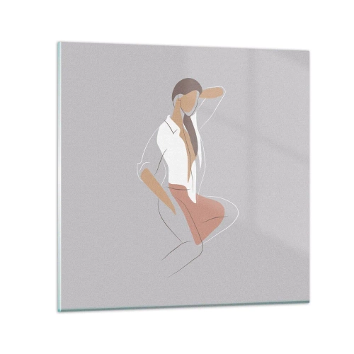 Tablou pe sticlă - Schiță de farmec - 30x30 cm