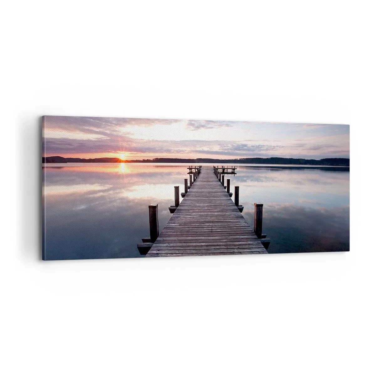 Tablou pe pânză - Granița tăcută dintre zi și noapte - 100x40 cm