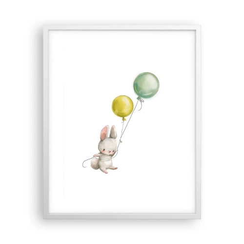 Poster în ramă albă - Voi zbura și eu! - 40x50 cm