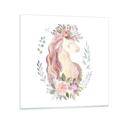 Tablou pe sticlă - O invitație în lumea basmelor - 30x30 cm