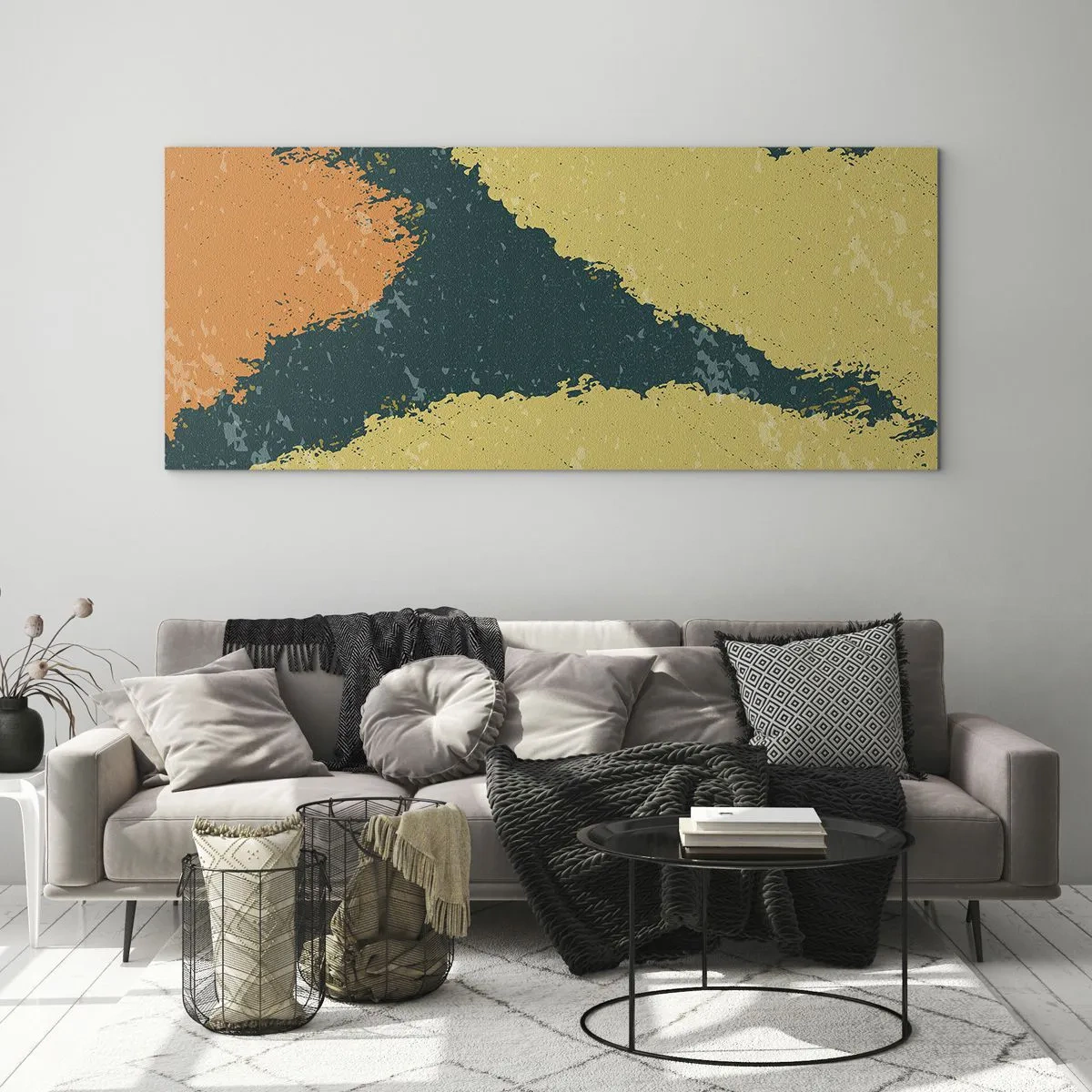 Tablou pe sticlă - Abstracție - în slow motion - 100x40 cm