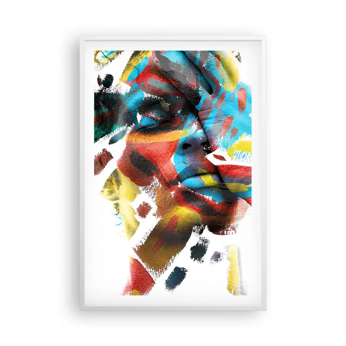 Poster în ramă albă - Personalitate colorată - 61x91 cm