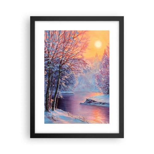 Poster în ramă neagră - Culorile iernii - 30x40 cm