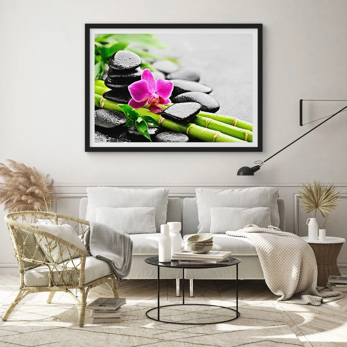 Poster în ramă neagră - Într-un echilibru pașnic - 50x40 cm
