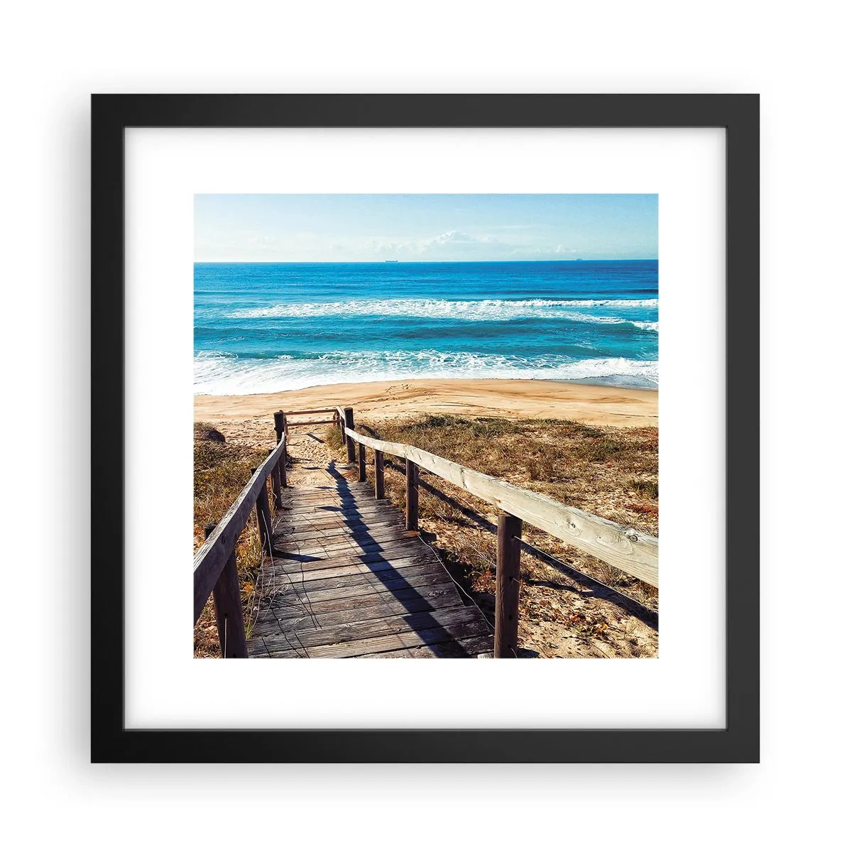 Poster în ramă neagră - Aleargă! - 30x30 cm