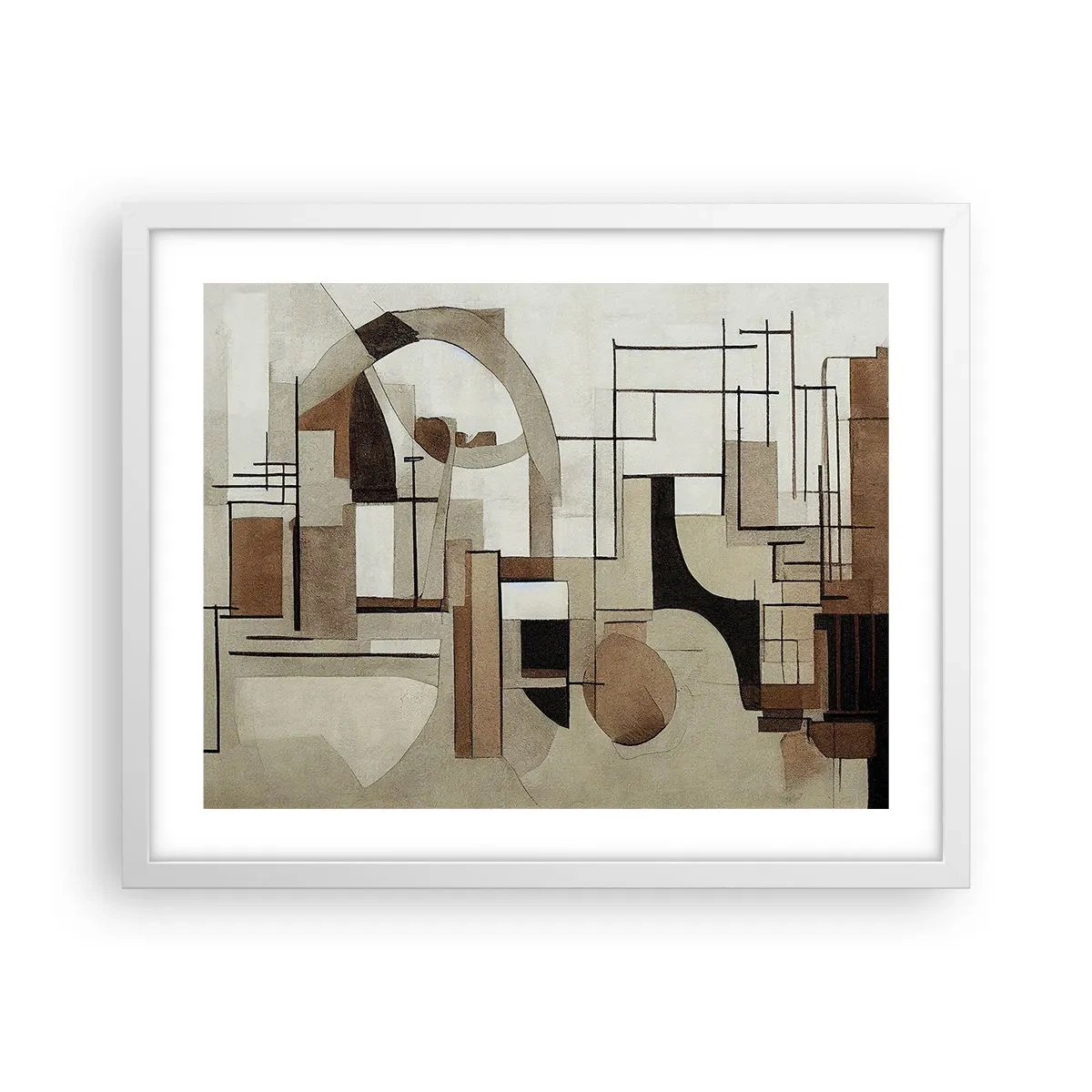 Poster în ramă albă - Peisaj urban 2.0 - 50x40 cm