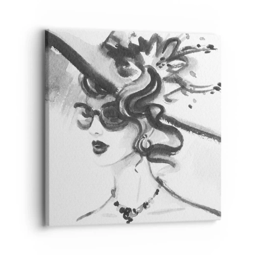Tablou pe pânză - Dama cu caracter - 30x30 cm