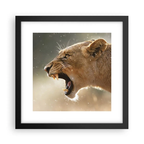 Poster în ramă neagră - Încearcă să nu asculți - 30x30 cm