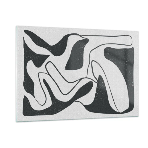 Tablou pe sticlă - Distracție abstractă în labirint - 120x80 cm