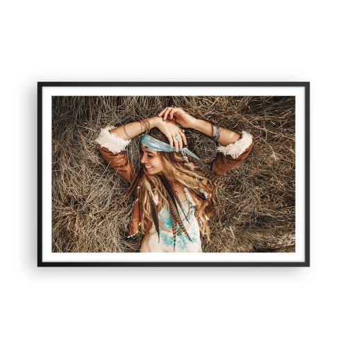Poster în ramă neagră - În drum spre vara iubirii - 91x61 cm