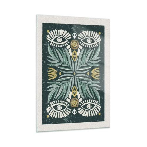 Tablou pe sticlă - Ca un decupaj folcloric - 50x70 cm