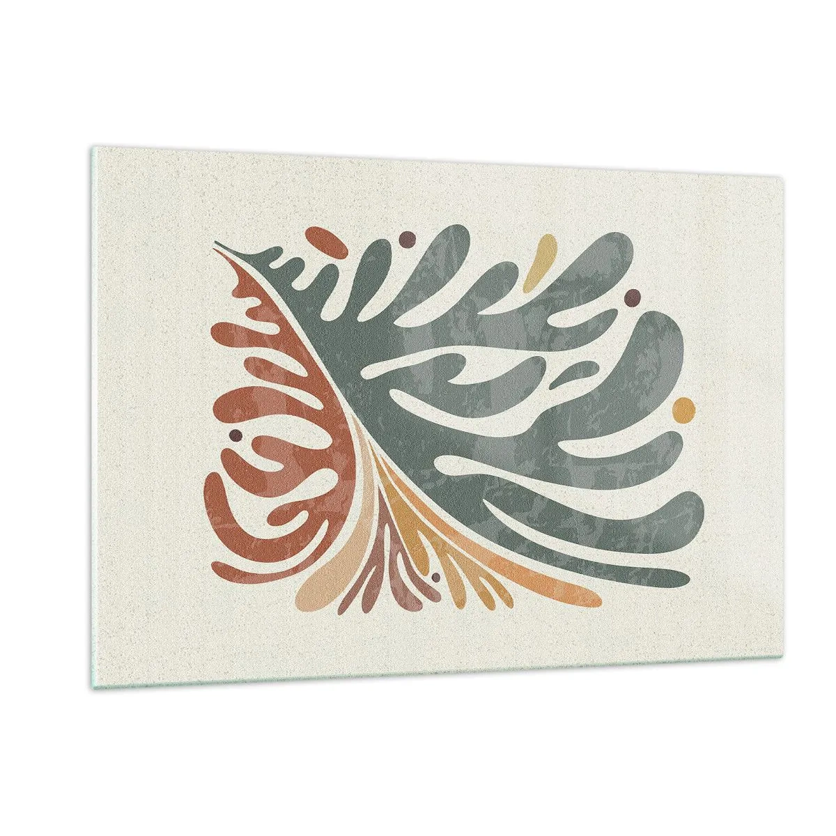 Tablou pe sticlă - Frunză multicoloră - 120x80 cm