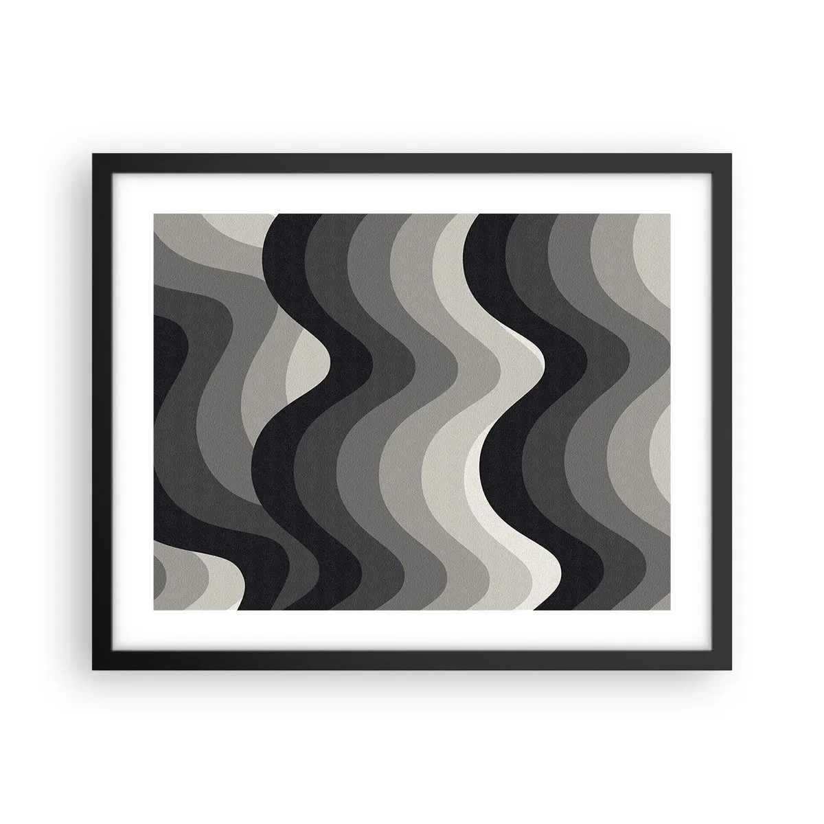 Poster în ramă neagră - Val după val - 50x40 cm