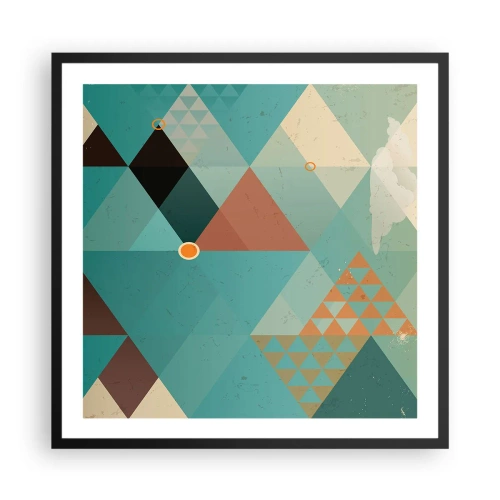 Poster în ramă neagră - Unitatea multiplicității, multiplicitatea unității - 60x60 cm