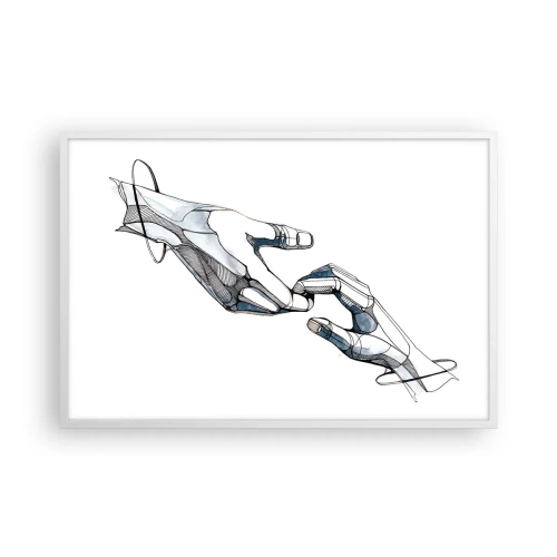 Poster în ramă albă - Gest frumos - 91x61 cm