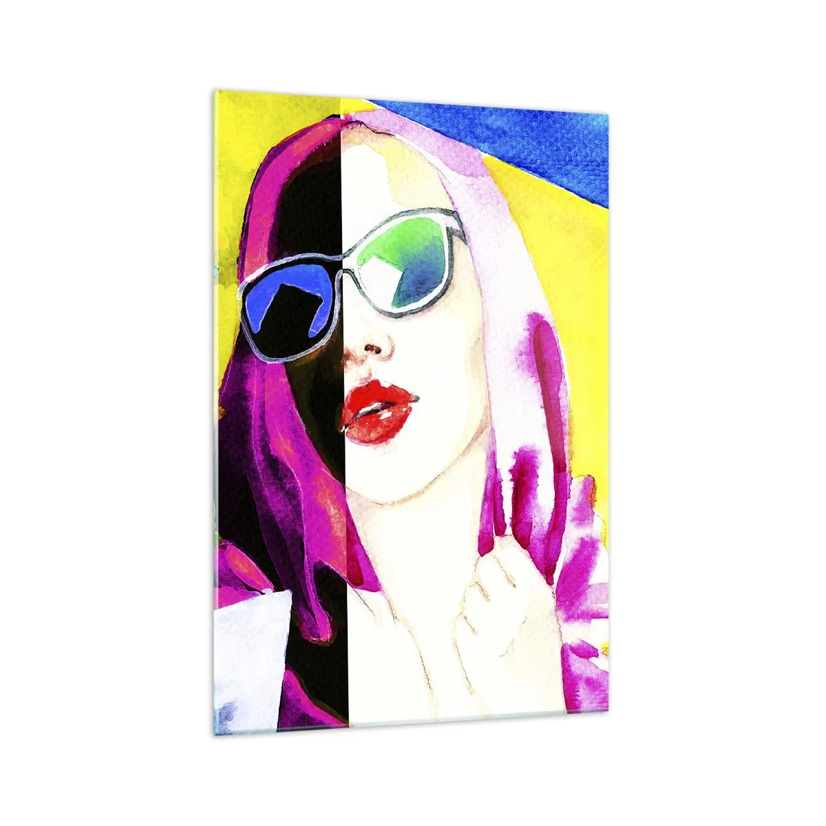 Tablou pe sticlă - Nu sunt albă și nu sunt neagră - 70x100 cm