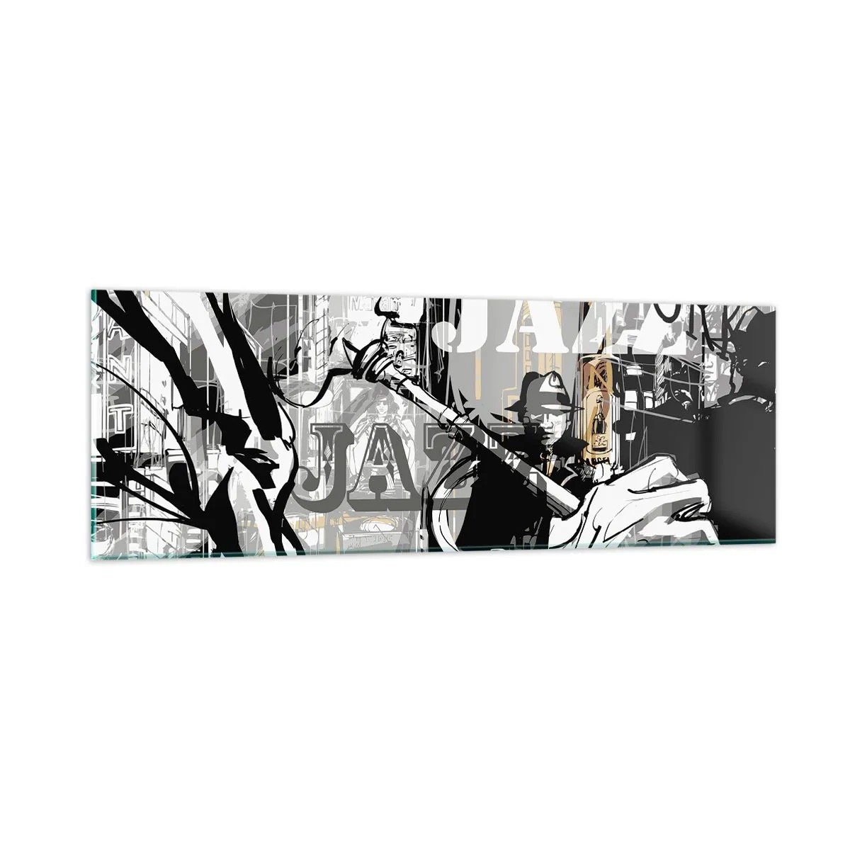 Tablou pe sticlă - În ritmul New York-ului - 90x30 cm