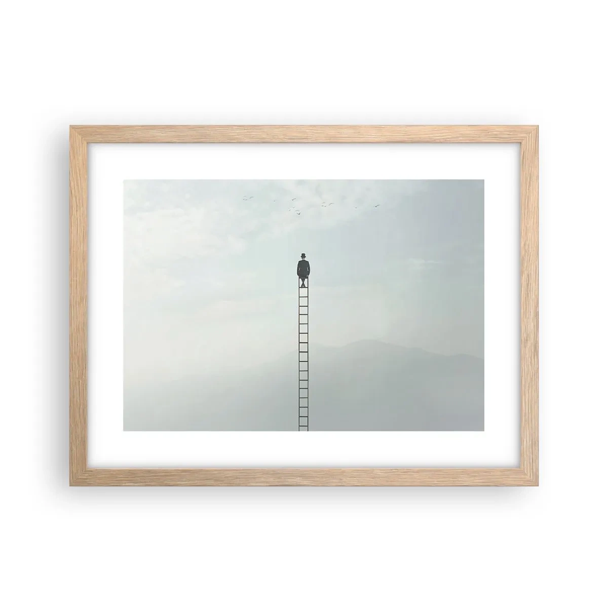 Poster în ramă de stejar deschis - Fii deasupra - 40x30 cm