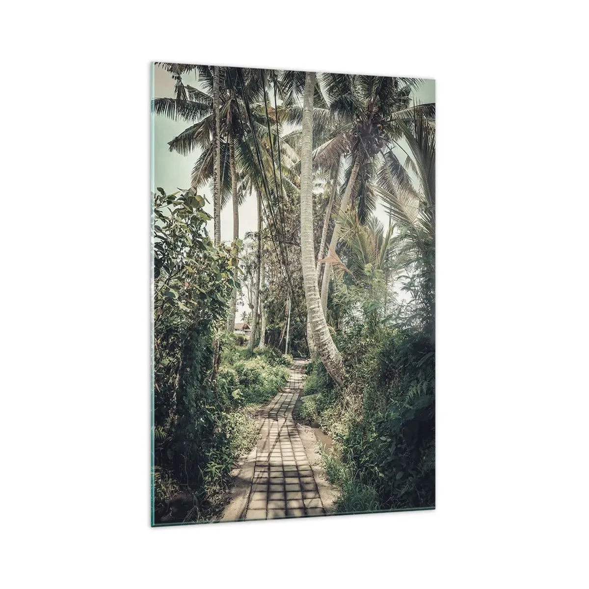 Tablou pe sticlă - Bulevardul cu palmieri - 70x100 cm