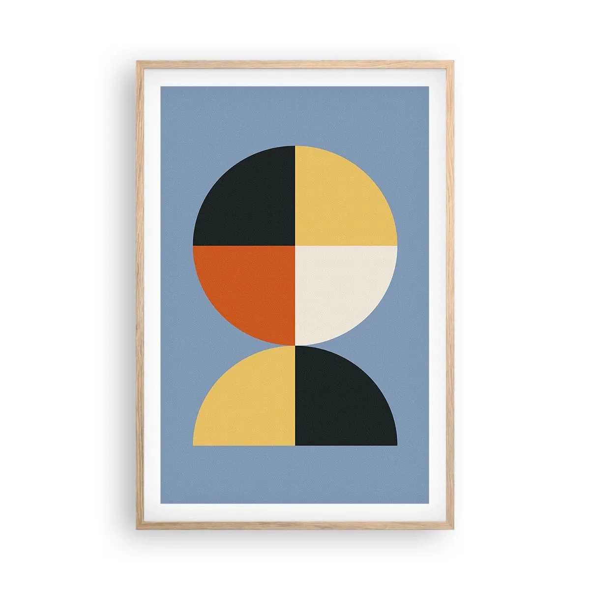 Poster în ramă de stejar deschis - Uită-te și numără - 61x91 cm