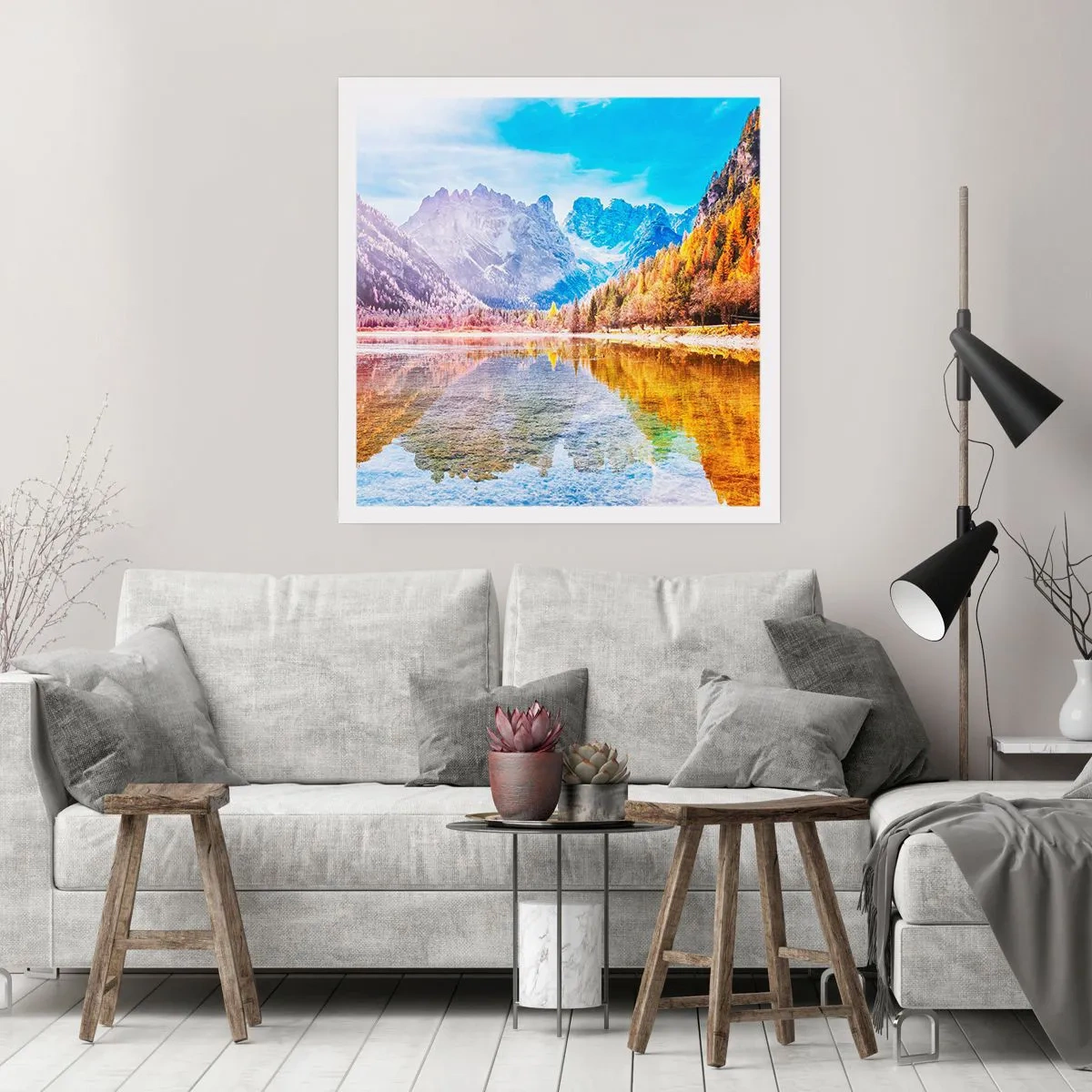 Poster - Iar în munți începe toamna - 30x30 cm