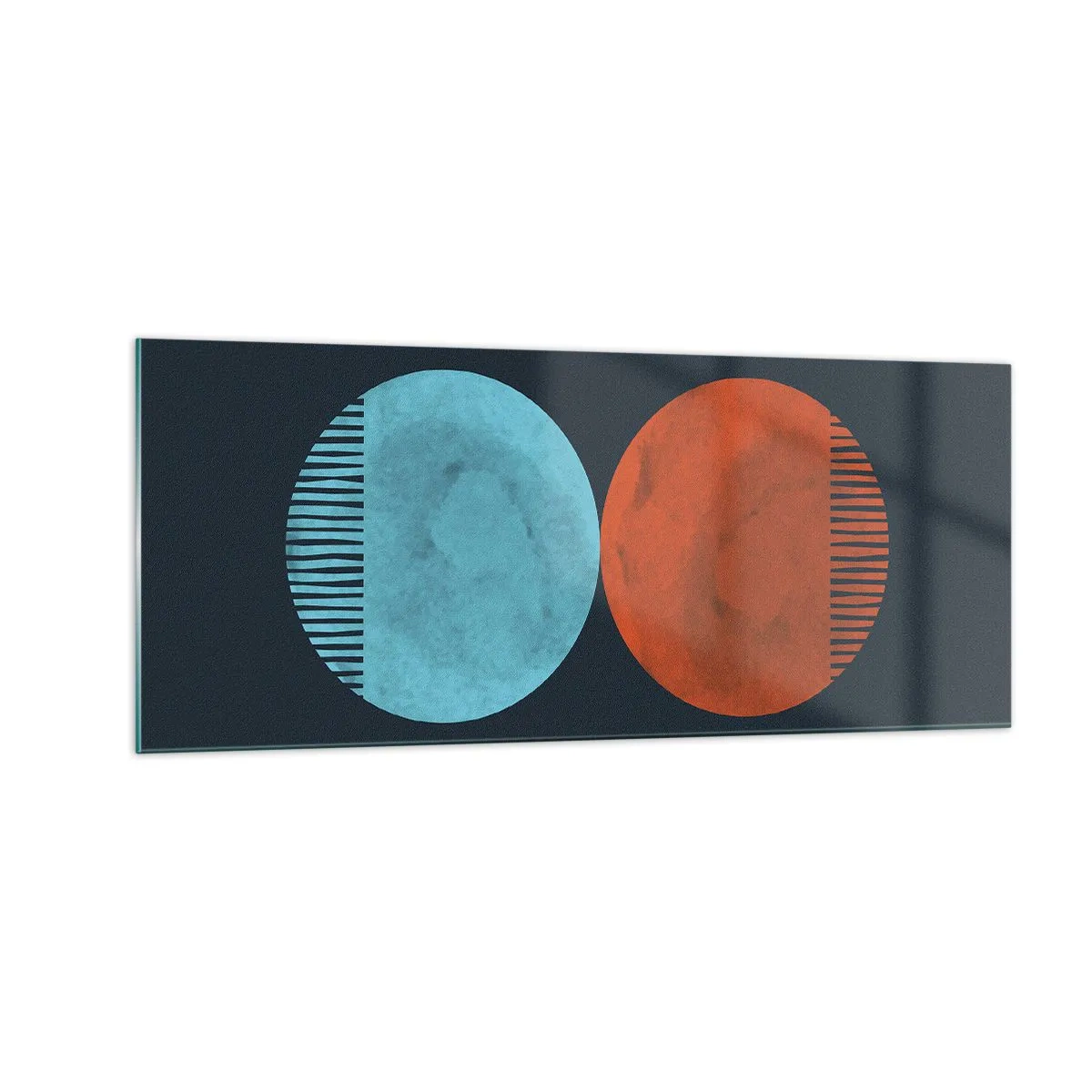 Tablou pe sticlă - Doar geometrie? - 100x40 cm